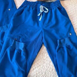 Figs Royal Blue Scrub Bottom